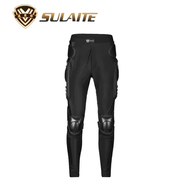SULAITE Pantalon d'armure de moto Pantalon de motocross Armure longue Entrejambe au genou Protection