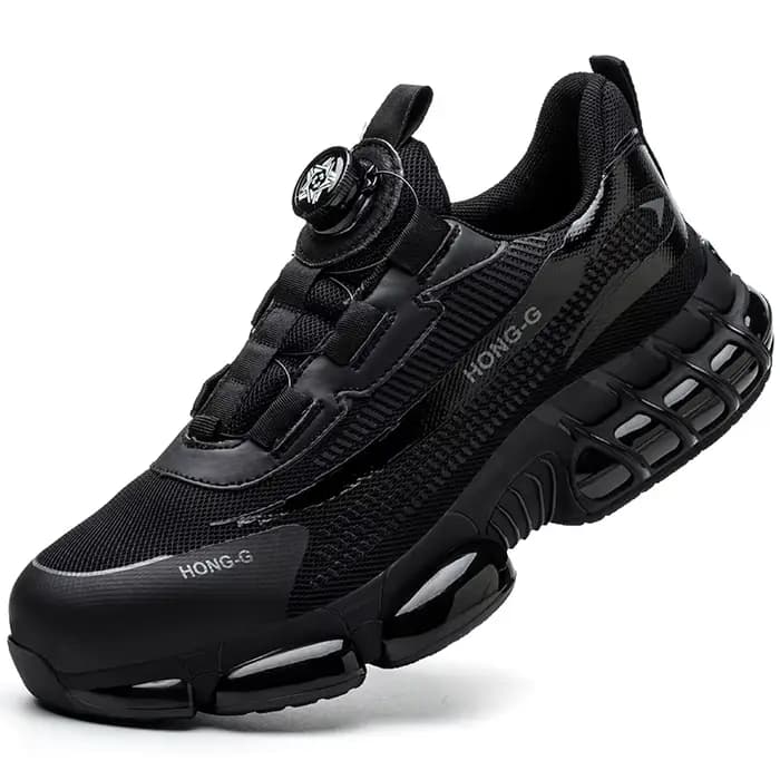Chaussures de travail en acier anti-écrasement pour hommes, baskets de protection, construction à di