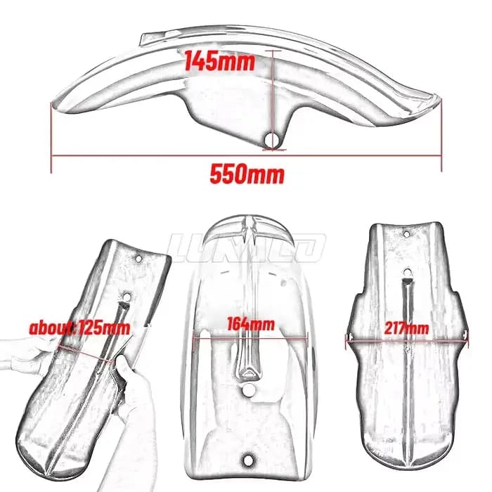 Garde-boue arrière universel pour moto, ABS, garde-boue court pour Bobber Chopper Cafe Racer, access