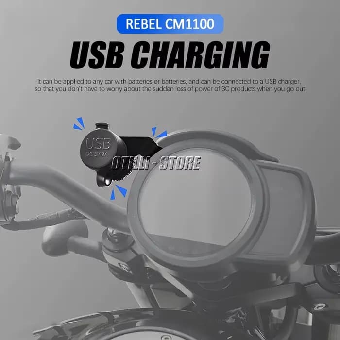 Chargeur USB pour Moto Honda REBEL CMX1100 CM 1100 CMX, Accessoires Modifiés de Charge de Téléphone 