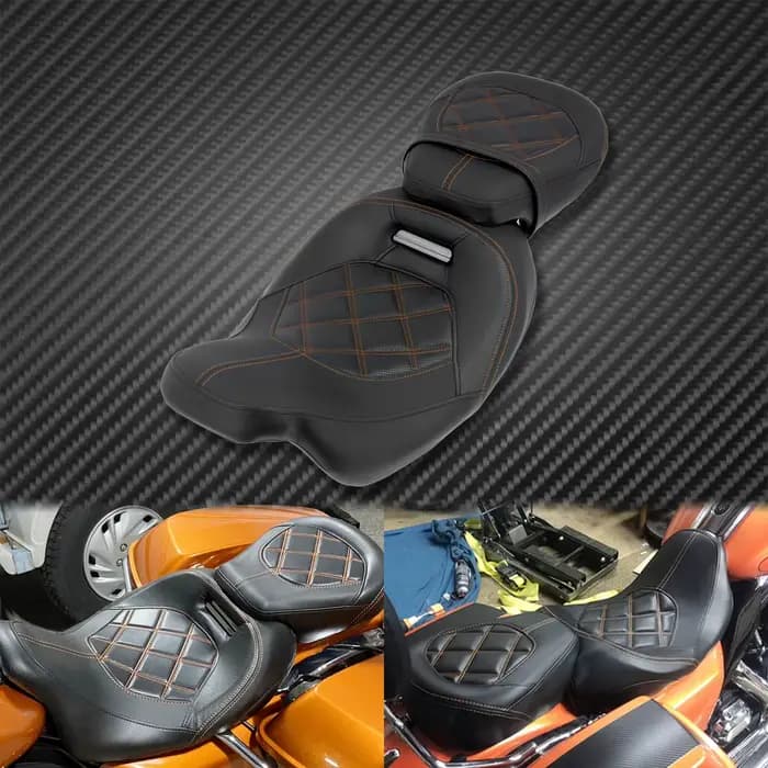 Siège de passager de conducteur à deux places pour moto, pour Harley Touring 2009 – 24 Road King Roa