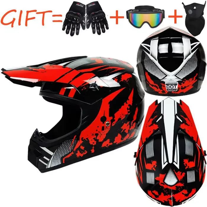 Casques de motos tout-terrain casques de Motocross pour adultes ATV descente vtt DH casques à capuch