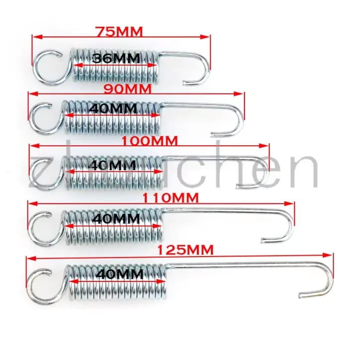Ressort de béquille 75mm 90mm 100mm 110mm 125mm, pour CRF50 TTR Lifan YX Zongshen SSR Dirt Pit Bike