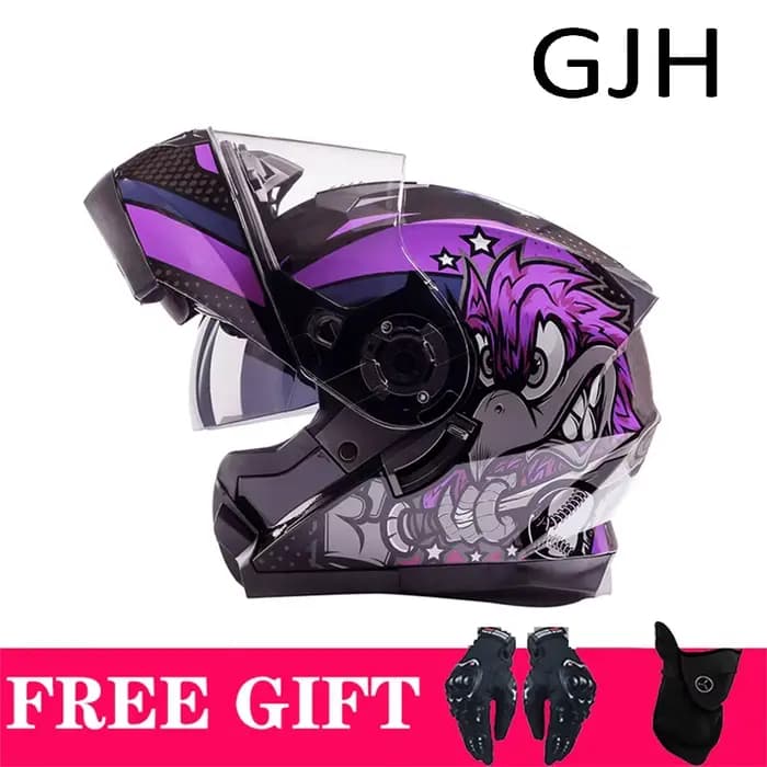 Casques de Moto modulaires de course rabattables Double lentille Cascos Para Moto Motocross Casque S
