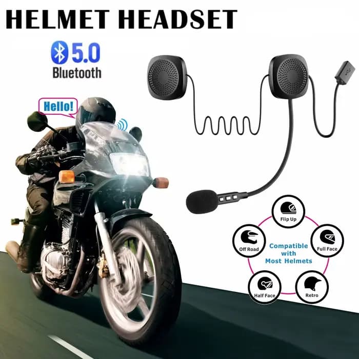 SK-BB04 Moto Casque Bluetooth Casque V5.0 Scooter Casque Mains Libres Parler Se connecter à GPS MP3 