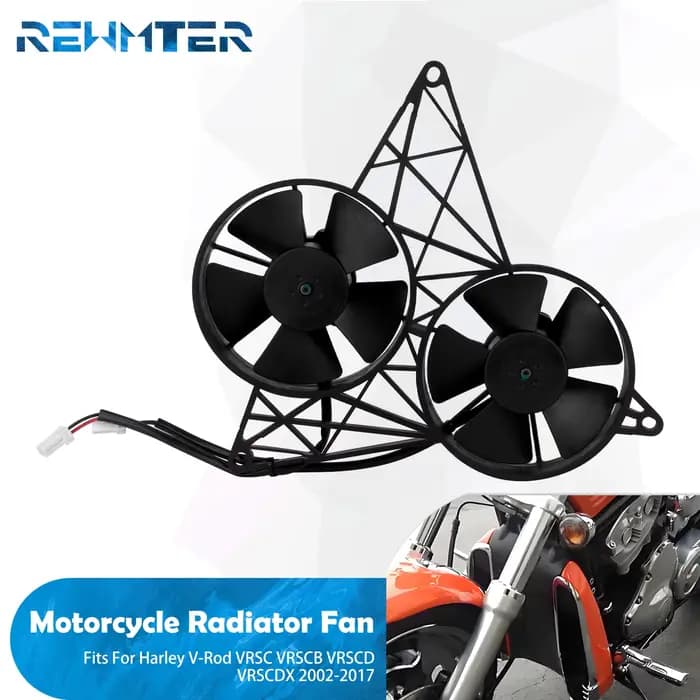 Ventilateur de radiateur de moto, ensemble de ventilateurs de refroidissement double avec kit de sup