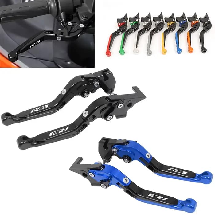 Accessoires de moto leviers d'embrayage de frein pliants poignées de guidon pour YAMAHA YZF R3 YZFR3