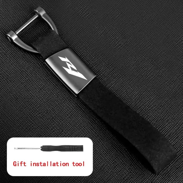 Porte-clés en alliage de Zinc et cuir suédé pour moto, LOGO personnalisé, accessoires pour Yamaha R1