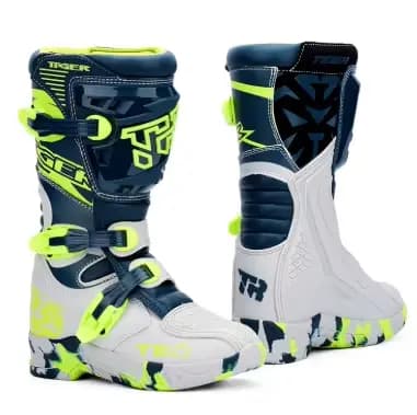 NOUVELLES Bottes de Motocross TE006 pour Enfants, Noires, Bottes de Moto Tout-Terrain, Bottes de Cou