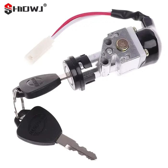 1set Universel Haute Performance Batterie Chargeur Serrure Avec 2 Clés Pour Moto Vélo Électrique Sco
