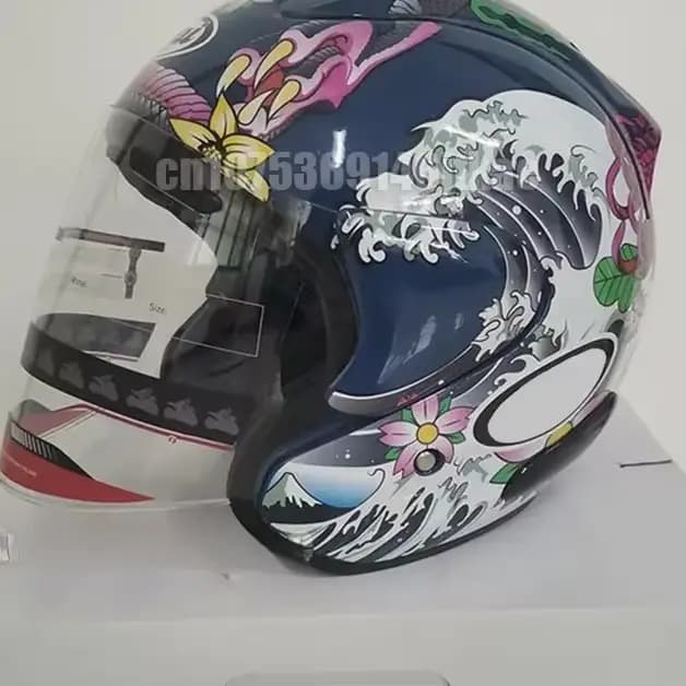 Ram3 Oriental Dragon demi-casque hommes et femmes moto tout-terrain casque d'été descente course mon