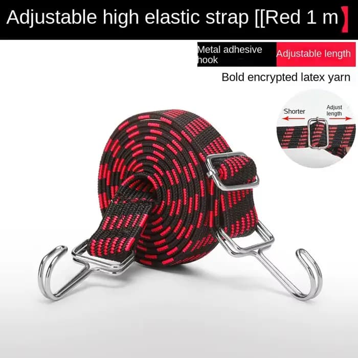 Crochets de corde de bagages en caoutchouc élastiques pour moto, attache de corde de vélo, sangle de