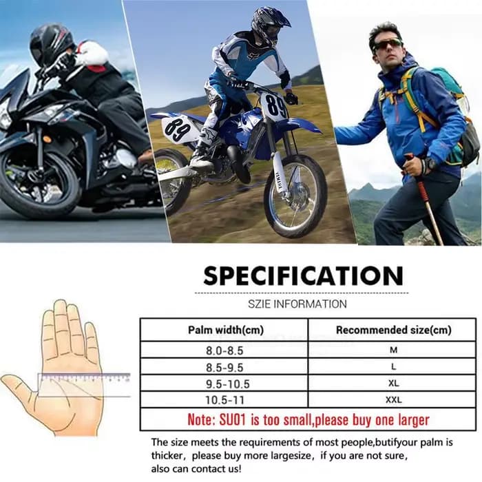 Gants de Moto Moto écran tactile respirant alimenté Moto course équitation vélo gants de protection 