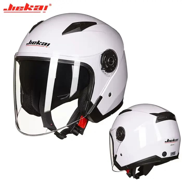 Casque de moto semi-couvert à double lentille adapté aux hommes et aux femmes Casco Para Motos JIEKA
