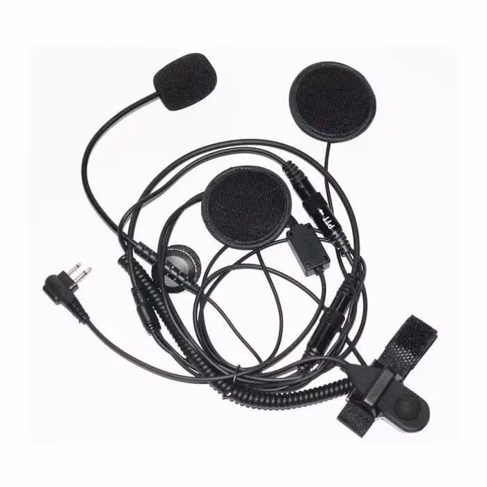 Demi-casque de moto PTT à 2 broches, casque de course, haut-parleur, Microphone pour Motorola CP040 