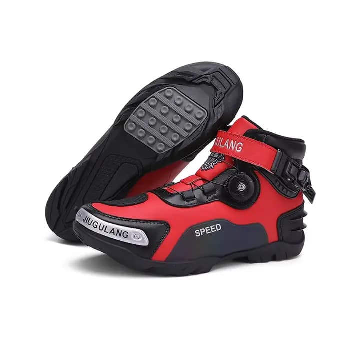 Bottes de moto en cuir pour hommes, respirantes, antidérapantes, résistantes à l'usure, chaussures d