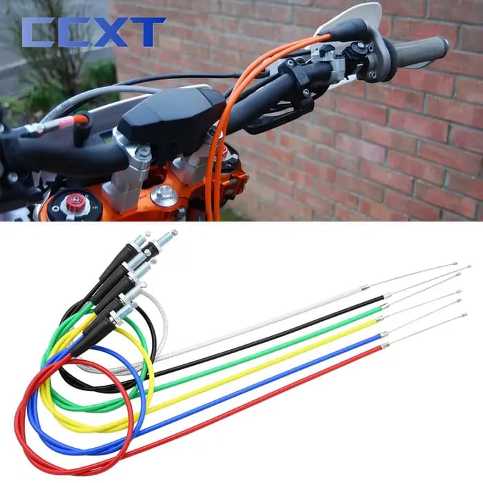 Câble d'accélérateur de gaz de moto à tête droite, 990mm 1090mm, pour KTM Honda Yamaha Kawasaki Suzu