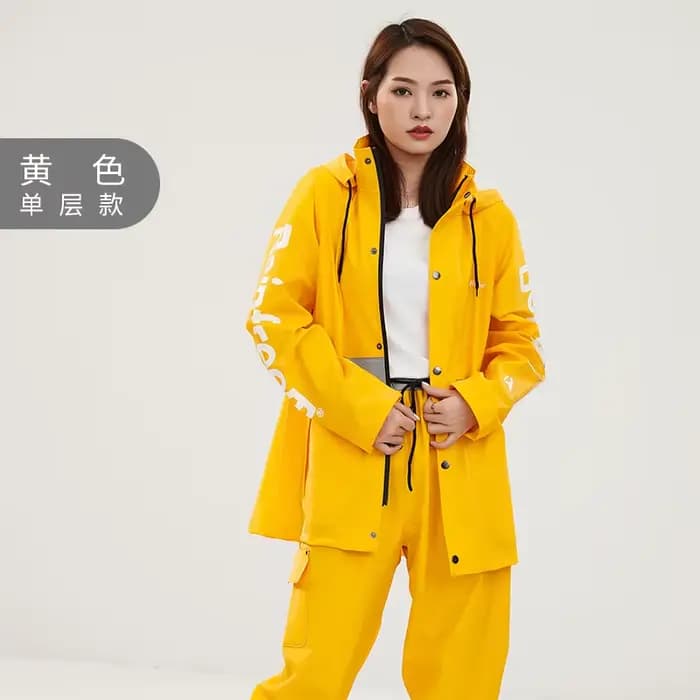 Imperméable d'équitation de moto imbibé de style en peluche, pantalon de pluie, vert de pluie imbibé