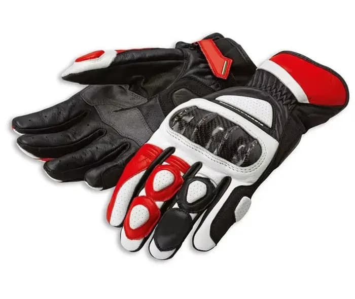 Gants de moto en fibre de carbone pour hommes et femmes, gants de course, DucSauCowhide, Moto SPORTS