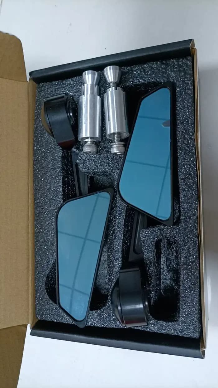 1 paire 7/8 "22mm moto barre en aluminium fin rétroviseur latéral universel moto vélo guidon rétrovi