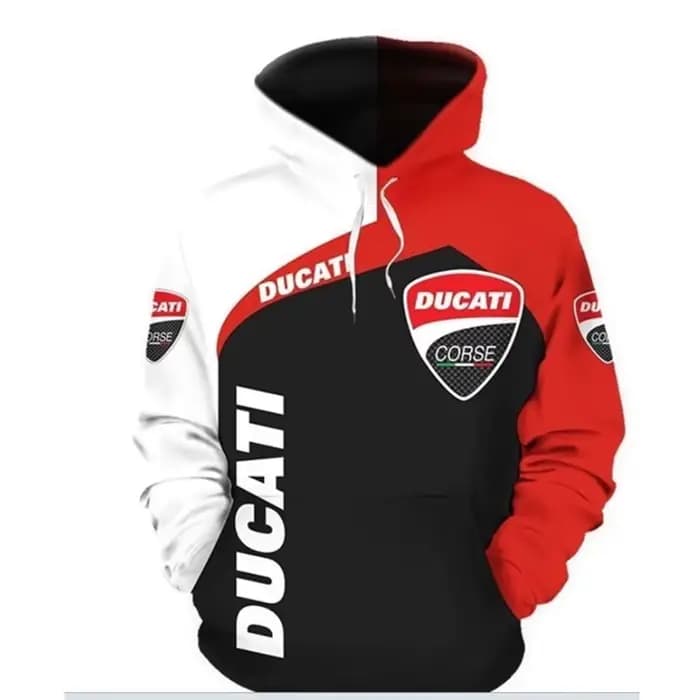 NOUVEAU Sweat à capuche tendance pour homme avec motif imprimé Ducati Racing, confortable, grande ta