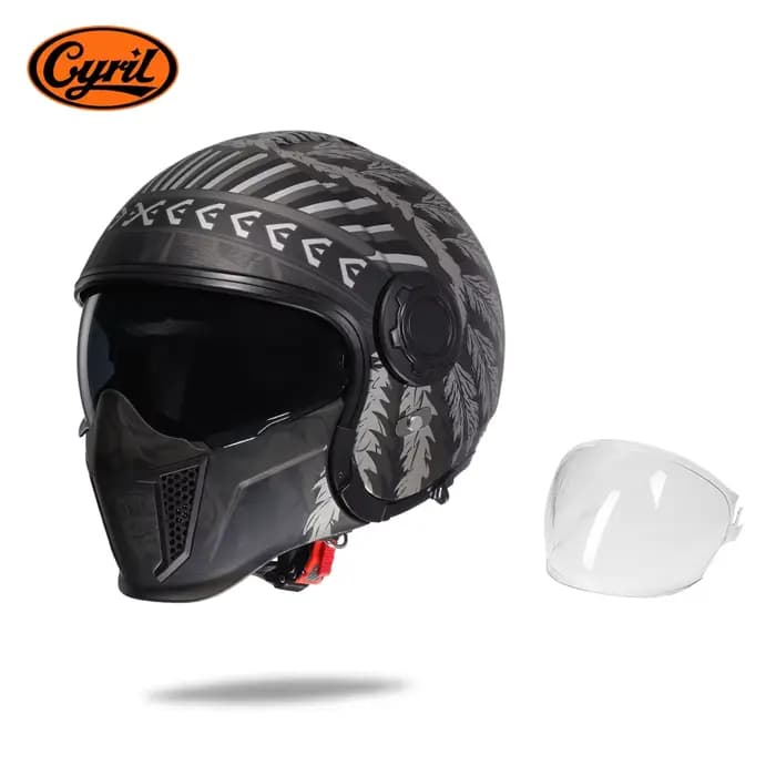 Casque 3/4 convertible intégral avec double visière, léger, ouvert, pour adulte, scooter électrique,