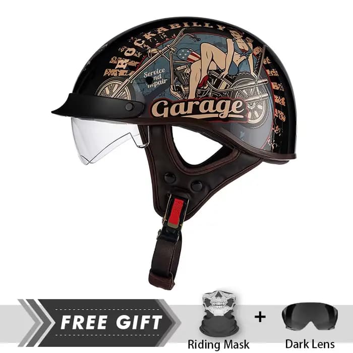 Casque de moto demi-visage pour hommes et femmes, pièce de sauna Crash, casques unisexes, puzzles de