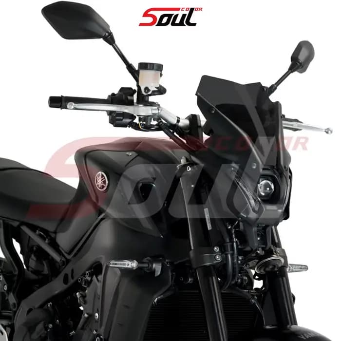 Visière de pare-brise de Sport pour moto, noire, compatible avec YAMAHA MT-09 2021 2022 2023 MT09 SP