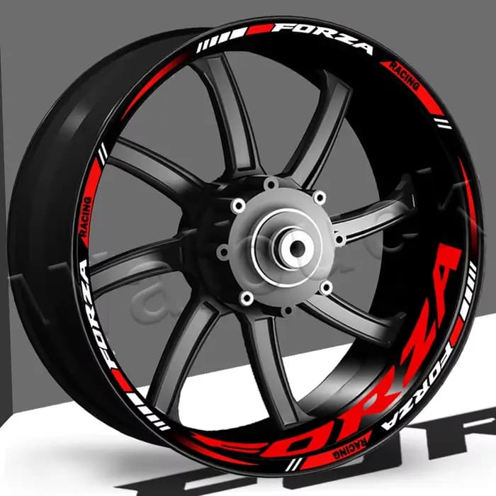 Autocollant réfléchissant pour roue de moto, 14′′15′′17′′, autocollant à rayures pour jante de Scoot