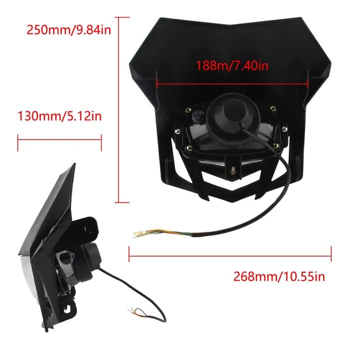 Phare LED pour motos de Motocross, pour KTM, Yamaha, Kawasaki, Suzuki, Honda, KLX, CRF WR YZ 250, ca