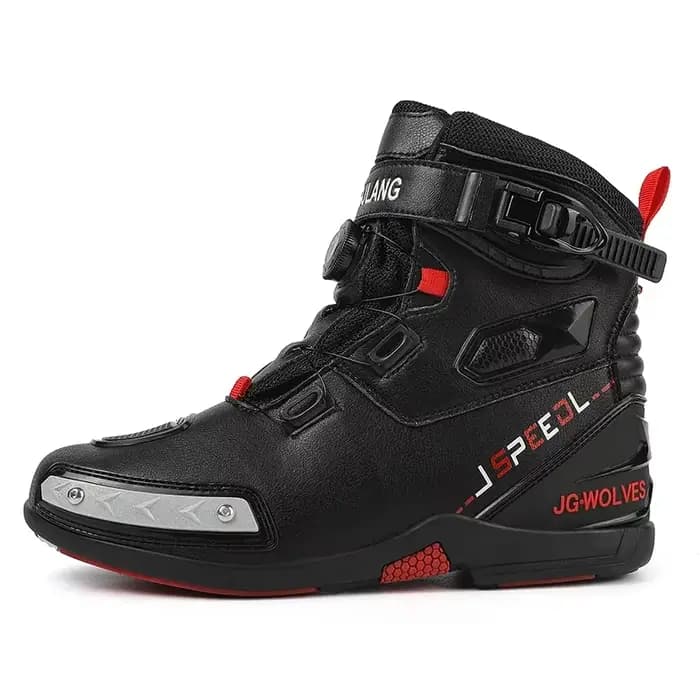 Bottes de moto en cuir pour hommes, respirantes, antidérapantes, résistantes à l'usure, chaussures d