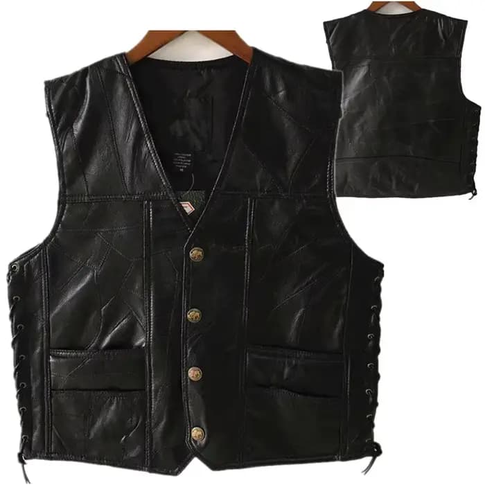 Veste de moto vintage en cuir véritable pour homme, vêtements de moto, veste de motard, veste de mot