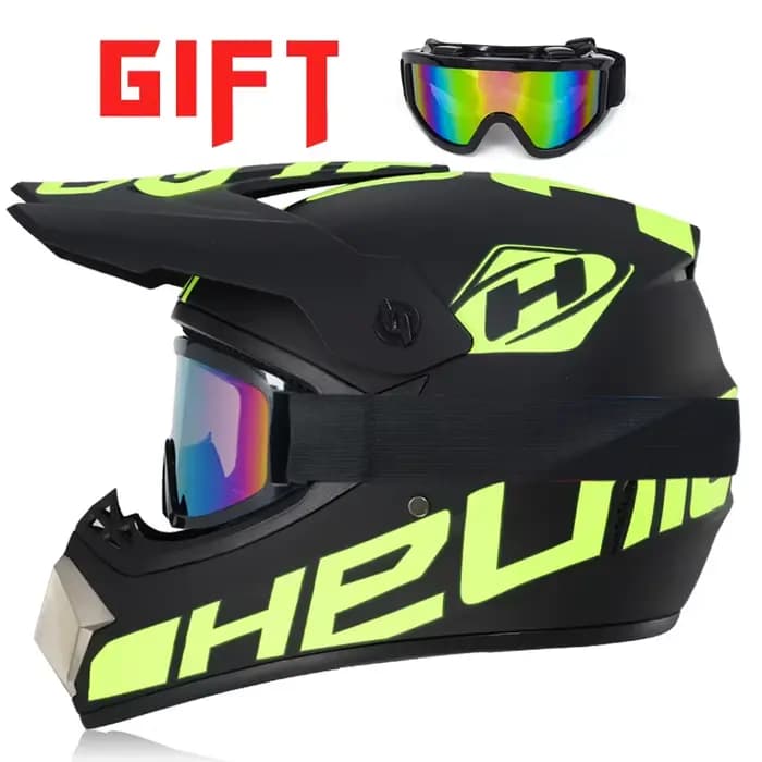 Casque de karting homme/femme, style tendance, intégral, moto tout-terrain, 4 saisons, casque rigide