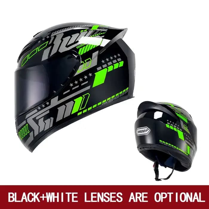 Casque noir casque de moto karting voiture de croisière casque de voiture électrique pour hommes et 