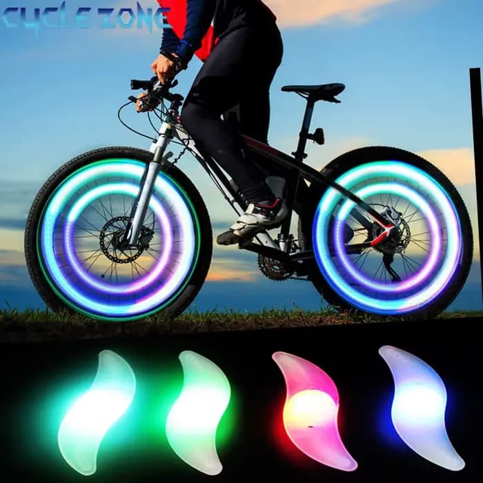 Lumière colorée pour roue de vélo, étanche, VTT, balance, lampe de vélo, LED, voyants flash iopathiq