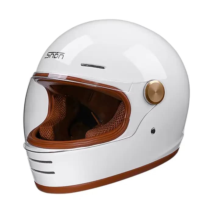 Casque de moto intégral rétro avec Bluetooth, capacités tout-terrain, matériaux durables, DOT ignoré