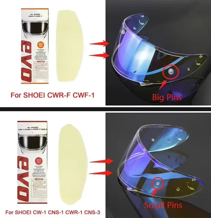 Visière de casque de moto, Film Anti-buée, Film d'objectif pour SHOEI X14 CW-1 CWR-1 CNS-1 CNS-3 CWR