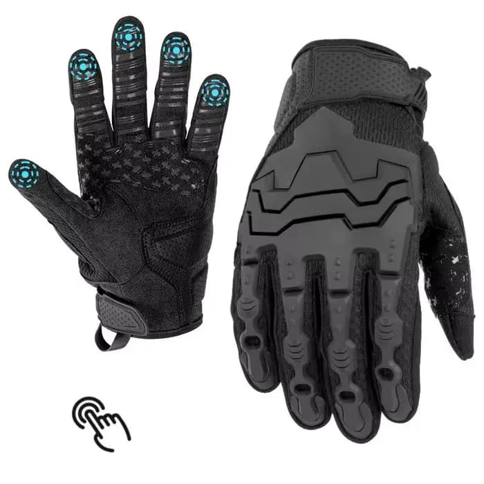Gants tactiques, compatibles avec les écrans tactiles à cinq doigts, protecteurs, antidérapants, rés