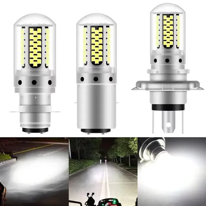 Lumière de sauna de moto, H4, Moto, H6, BA20D, P15D, Lampe, 12V, 6000K, Puces, LED, Super Lumineux, 