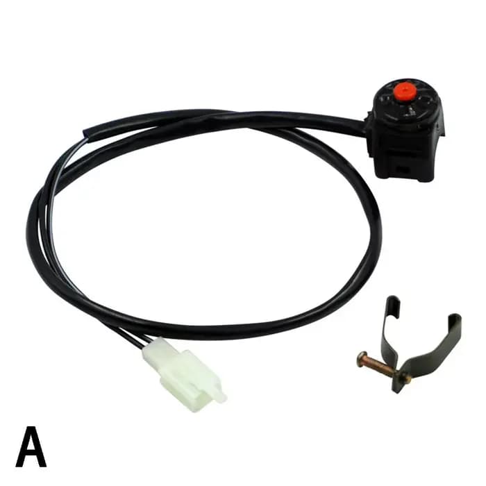 Moto tuer bouton poussoir rouge klaxon démarreur Dirt Bike ATV UTV double Sport pour 22mm (7/8 ") ba