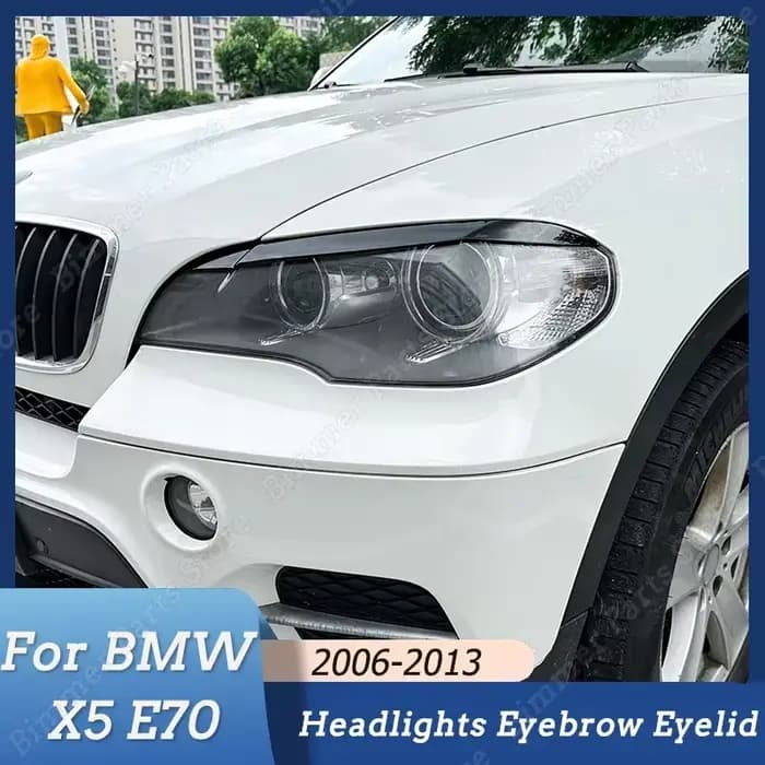 Autocollant de couverture de lampe, sourcils de phare avant de voiture, pour BMW X5 E70 30d 48i 30i 