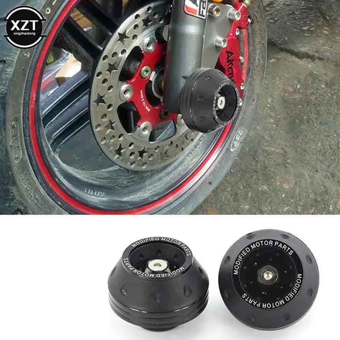 2 pièces moto Scooter Crash Protector roue Protection tampons avant amortisseur tasse curseurs pour 