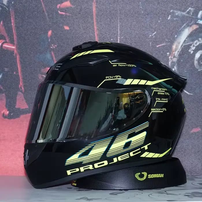 Casque intégral haut de gamme pour motocyclistes – Résistant aux chocs, design ventilé, casques croi