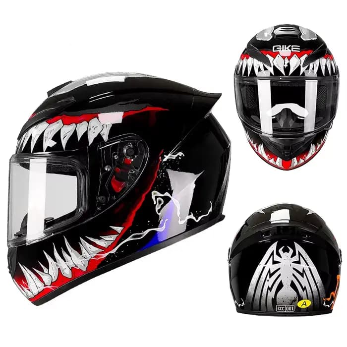 Casque de moto pour Venom unisexe DOT casque croisière rétro Motocross casque intégral casque d'équi