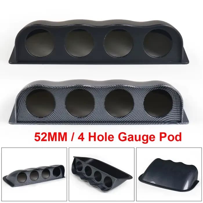 Tableau de bord universel de course, 2 pouces, 52MM, 4 trous, support de jauge Quad, Pod ABS, tablea