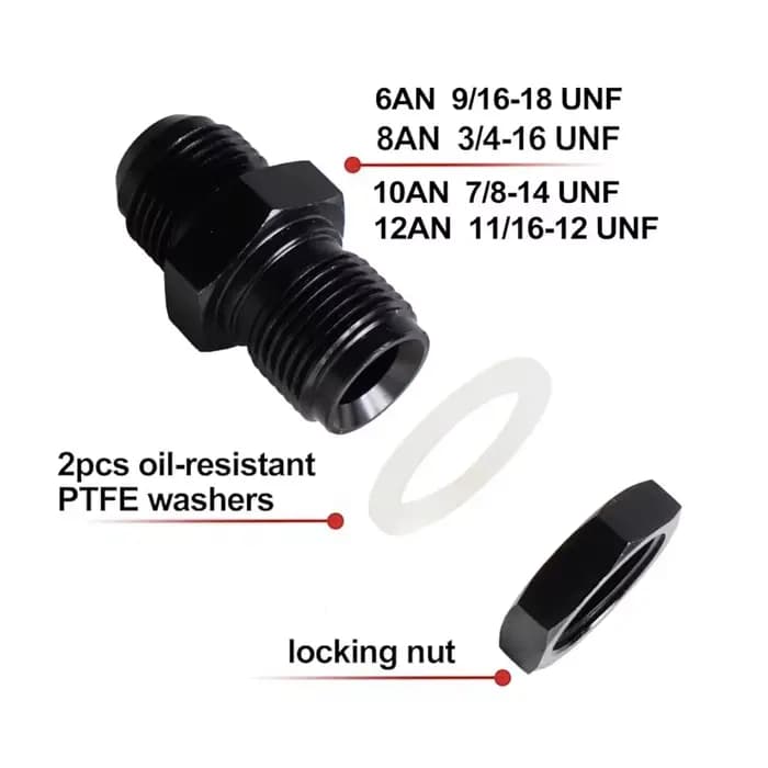 Adaptateur de réservoir de cellule de carburant évasé mâle AN6 AN8 AN10 AN12, raccord de cloison dro