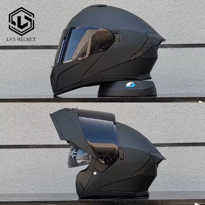 LVS dernier casque de moto double lentille casque à rabat modulaire adapté aux hommes et aux femmes,
