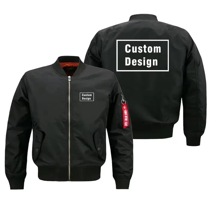 Veste bombardier militaire d'extérieur Ma1 de conception personnalisée pour hommes