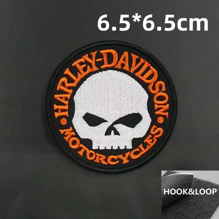 Patch brodé Velcro pour moto Harley Davidson, idéal pour décorer vêtements, vestes, sacs à dos – Sty