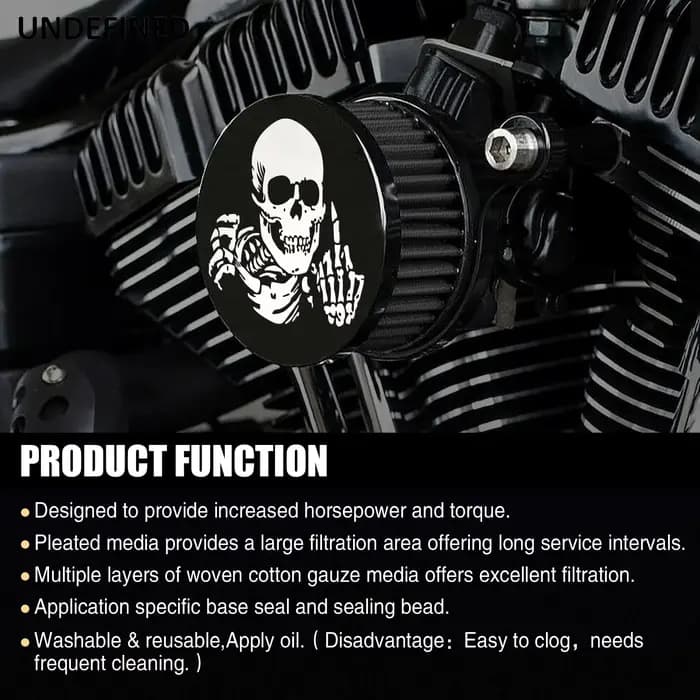 Système d'admission de filtre à Air de crâne de moto pour Harley Sportster XL883 XL1200 Iron 883 qua